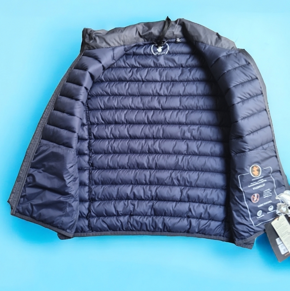 Save The Duck Men's XXL Ultra Light "Down" Storm Grey Puffer Vest NWT - Picture 3 of 7